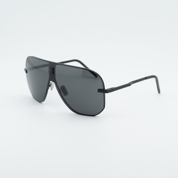 Givenchy GV40087U 01A Sunglasses Shiny Black Shield Frame, Grey Lenses main image 9